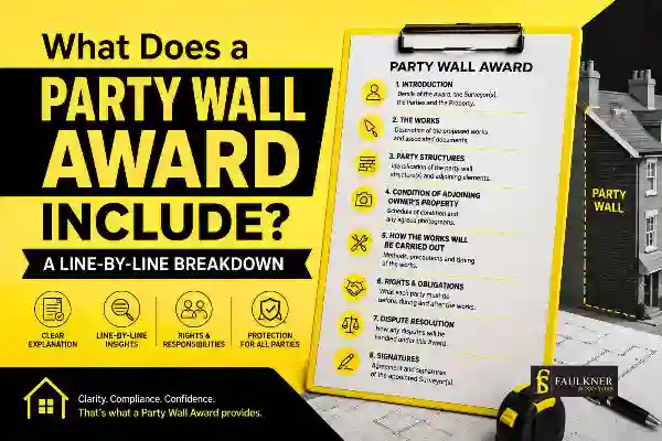 Party Wall Awards Explained Line-by-Line: What Property Owners and Neighbours Need to Know 1 What Does a Party Wall Award Include? A Line-by-Line Breakdown Wokingham